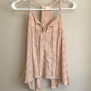 Baby pink cross back tank